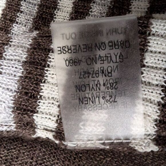 Dolce Cabo linen blend mocha brown top size L - Picture 9 of 10